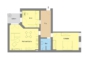 Ruhig und Zentral gelegene 3 Zimmer mit Balkon und Aufzug. - HI-142 Grundriss