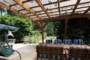 "Großzügiges Landhaus mit Kamin, Garage, Pool und ca. 1.000 m² Grund in Falkenhagen" - Terasse mit Pergola