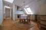 "Vermietete 85 m² Altbauwohnung mit Balkon und ausgebauten 63 m² DG am Preussenpark in Wilmersdorf" - DG Wohnküche